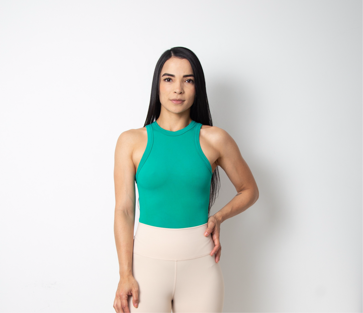 BODY DEPORTIVO MUJER SIN COSTURA VERDE OSCURO TALLA UNICA 7K Sport Wear