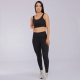 LEGGING DEPORTIVO PARA MUJER CON PRETINA ALTA NEGRO