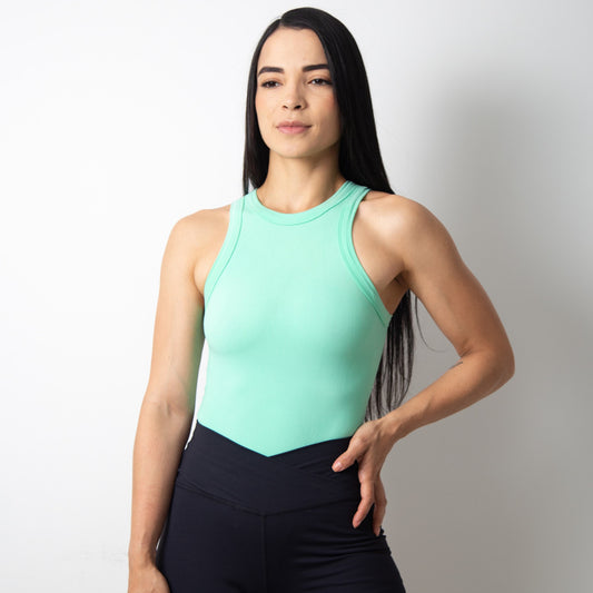 BODY DEPORTIVO MUJER SIN COSTURA VERDE MENTA TALLA ÚNICA