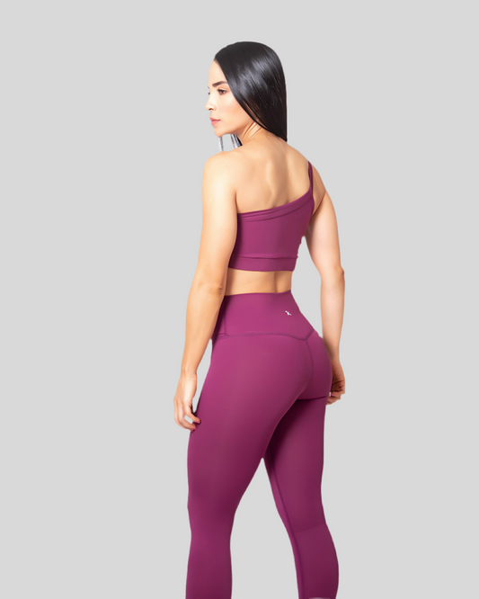 LEGGING DEPORTIVO SIN COSTURA PARTE FRONTAL MORADO