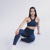 LEGGING DEPORTIVO PARA MUJER CON PRETINA ALTA AZUL OSCURO