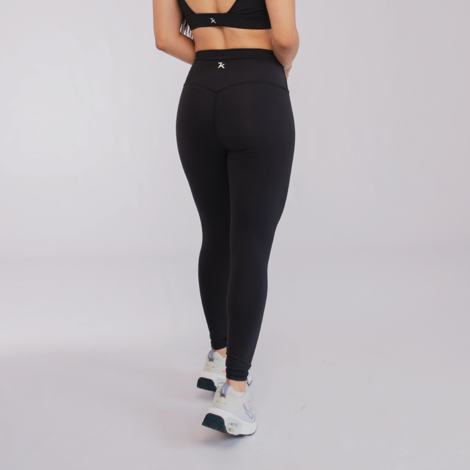 LEGGING DEPORTIVO PARA MUJER CON PRETINA ALTA NEGRO